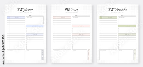 Study Planner Design Template. Education Planner Template Design Set. Academic Planner Template. School Planner Template. Student Planner Template Design. Schedule Planner. Minimal Planner Template.