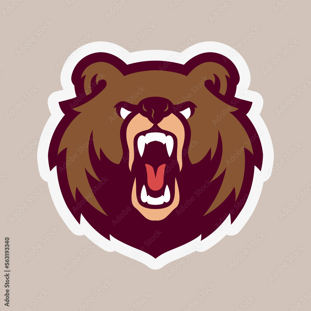 Bear Head Mascot Logo Design Bear Head Mascot Logo Design