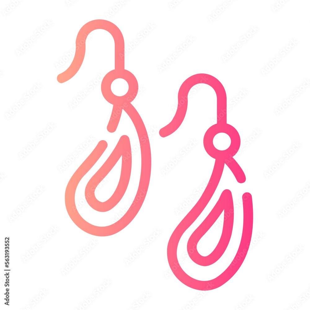 Fototapeta premium earrings gradient icon