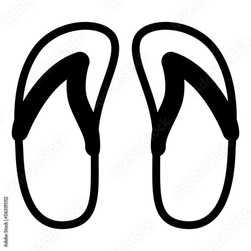 flip flops icon. summer footwear