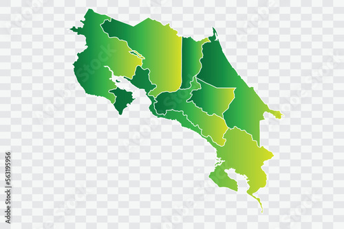 Costa Rica Map yellowish green Color Background quality files png