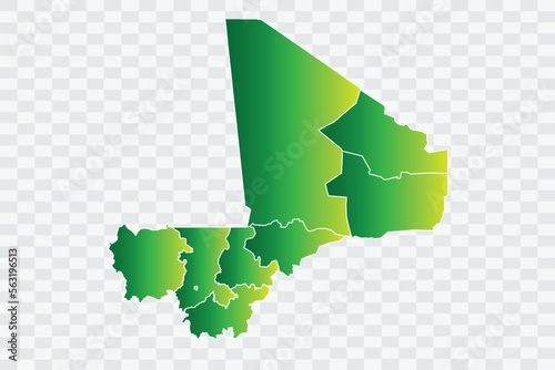 Mali Map yellowish green Color Background quality files png