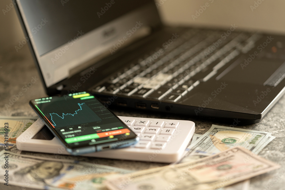 Financial Analyst Buy Stock on Invest Market Close-up. Working Business Man on Checking Data. Person Use Phone Analyze Growth Stocks Fund. Professional Looking on Touch Screen Monitor. Concept Digital Financial Analyst Buy Stock on Invest Market Close-up. Working Business Man on Checking Data. Person Use Phone Analyze Growth Stocks Fund. Professional Looking on Touch Screen Monitor. Concept Digital
