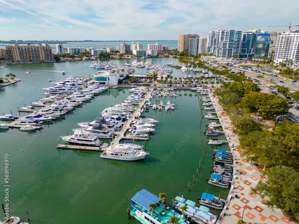 Aerial photo Sarasota Marina scene