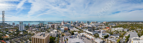 Aerial panorama Downtown Sarasota Florida