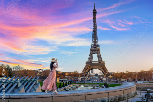 Tourist visiting paris city center and landmarks area, France. © tawatchai1990