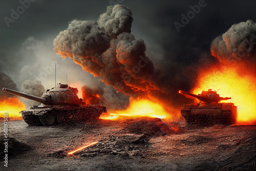 WW2 tank battle world war 2 battlefield