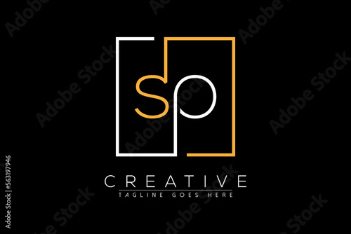 Initial letter so, os, s, o elegant and luxury Initial with Rectangular frame minimal monogram logo design vector template
