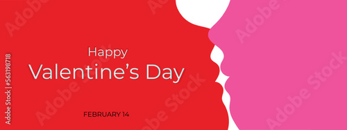 Happy Valentines Day February14 Love or Heart Card in Holiday or Presentation of Love