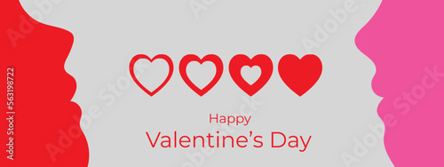 Happy Valentines Day February14 Love or Heart Card in Holiday or Presentation of Love