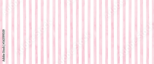 手描き水彩ストライプ　ピンク