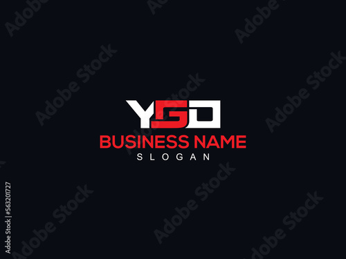 Minimal Elegant Monogram YGO y g o Logo Letter Design photo