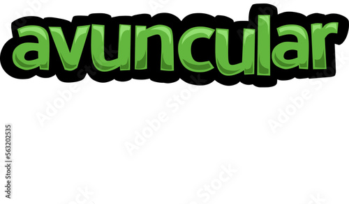 White screen animation video written AVUNCULAR
