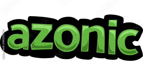 White screen animation video written AZONIC