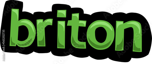 White screen animation video written BRITON