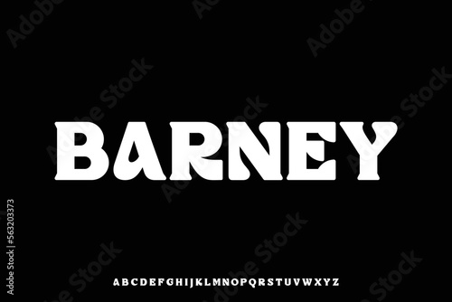 Thick retro display font vector