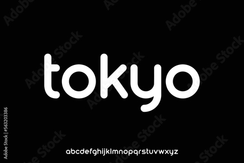 Modern bold rounded display font vector