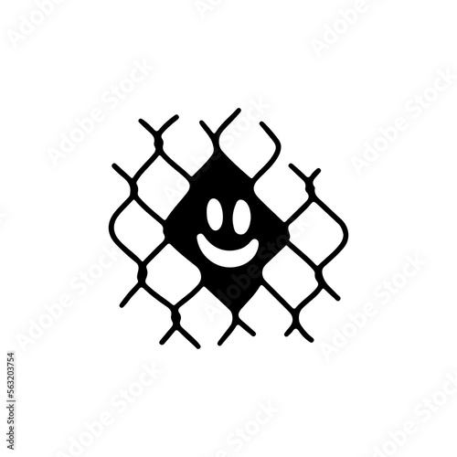 vector illustration of wire fence