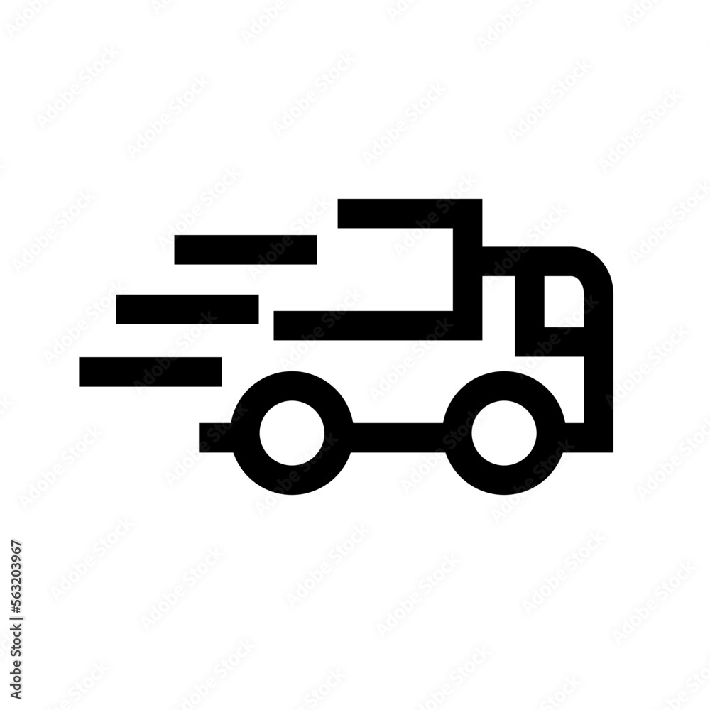 Moving track logo icon. Vector.