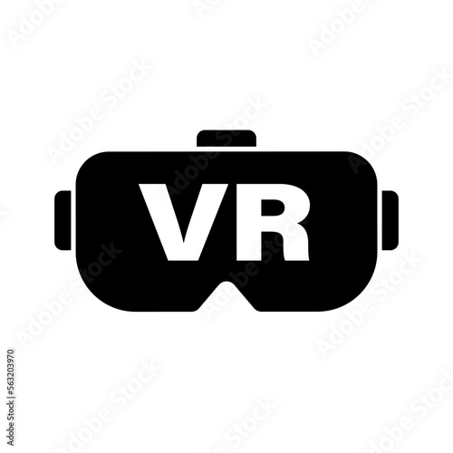 VR headset silhouette icon. Virtual Reality. Vector.