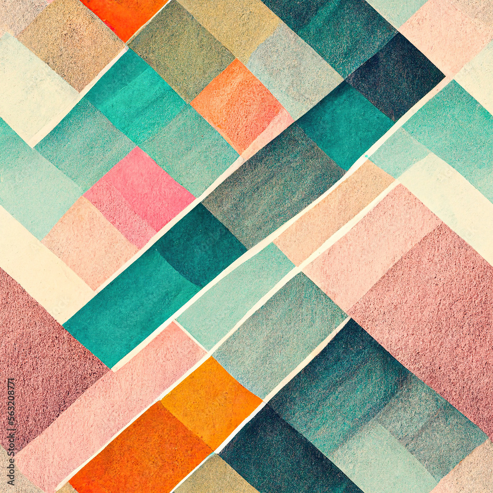 Abstract colorful background grainy texture digital painting seamless pattern