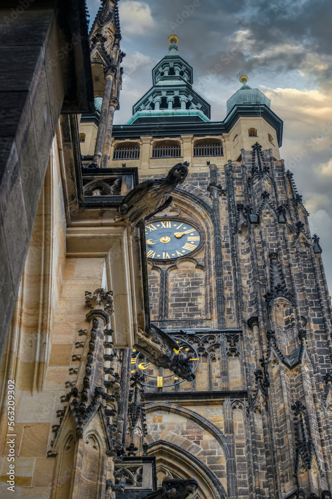 Naklejka premium The Cathedral of Saint Vitus is a temple dedicated to Catholic worship located in the city of Prague