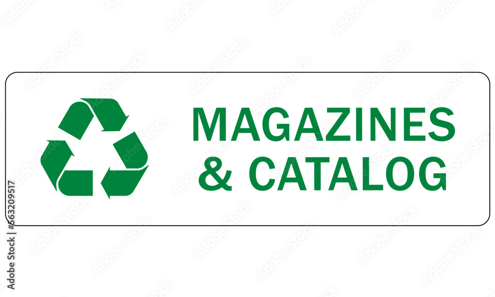 Fototapeta premium Recycle sign and label, recycling newspaper,