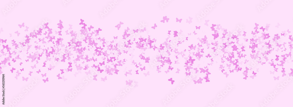Pink background with colorful confetti butterflies. Pink background with colorful confetti butterflies.