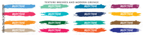 Big collection of colorful brush strokes paint, ink brush strokes, brushes, lines, grungy. Colorful brush stroke collection