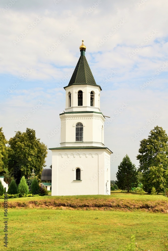 The building of the bell tower of the Orthodox Church
