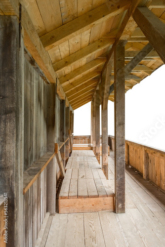 Isolated PNG cutout of wooden medieval stands on a transparent background  ideal for photobashing  matte-painting  concept art