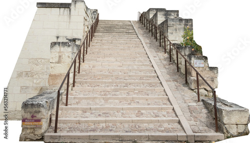 Foto Isolated PNG cutout of French medieval stairs on a transparent background, ideal