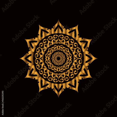 Luxury Golden Mandala Background Transparent Image