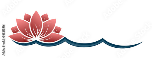 A symbol of the stylized red lotus.