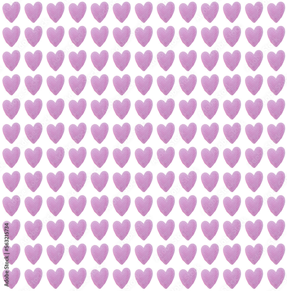 seamless hand-painted watercolor pink hearts pattern on pink background seamless hand-painted watercolor pink hearts pattern on pink background