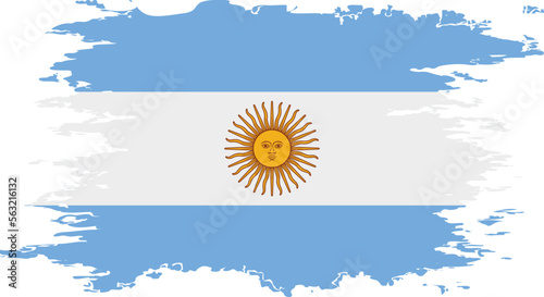Argentina flag grunge brush color image vector