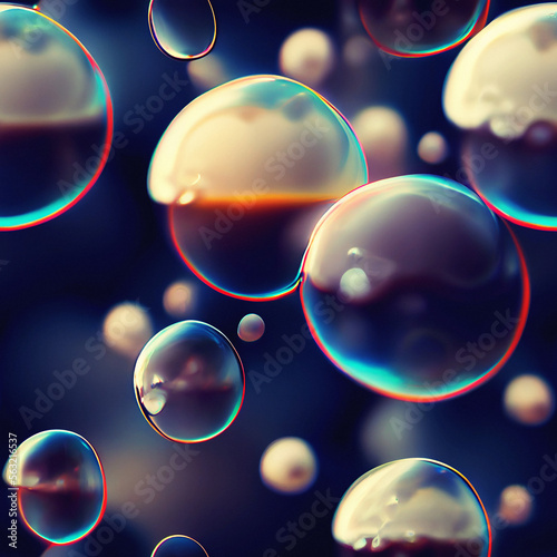 Soap Bubbles Seamless Background - Generative Ai