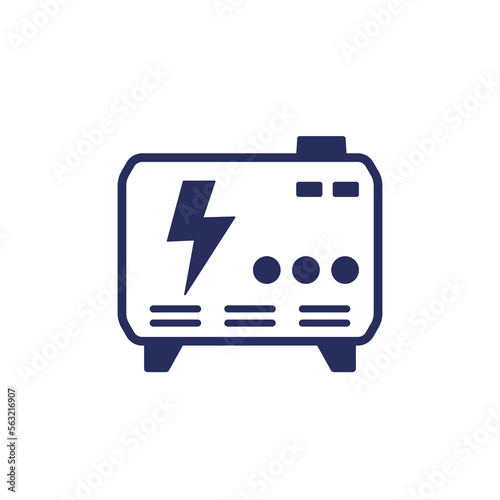 portable power generator icon on white