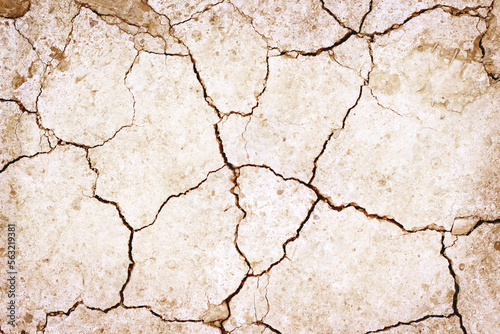 Ground cracked texture top view drought season brown background