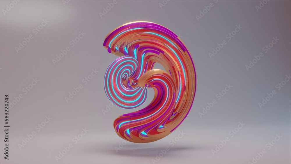 Abstract 3d render, geometric background, modern sci-fi colorful design. Abstract 3d render, geometric background, modern sci-fi colorful design.