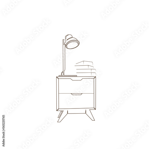 furniture and interiors line art logo