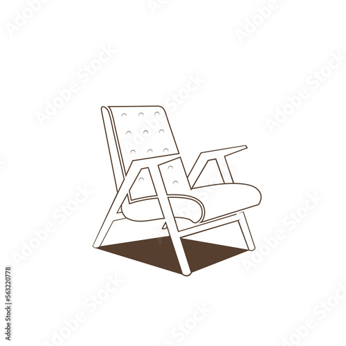 furniture and interiors line art logo