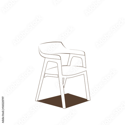 furniture and interiors line art logo