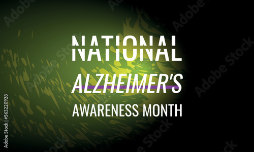  national alzheimer's awareness month. Design suitable for greeting card poster and banner