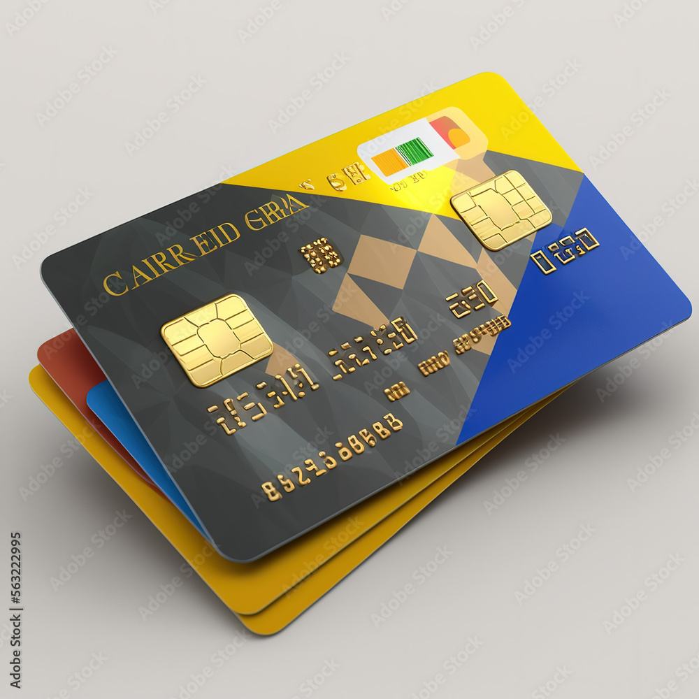 ATM card, credit card. Generative AI - obrazy, fototapety, plakaty 