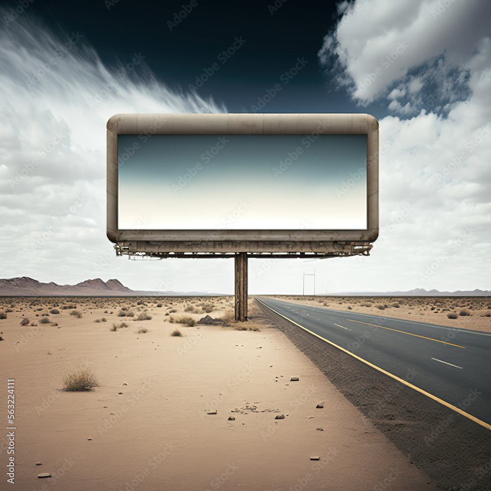 billboard on the road, Generative AI billboard on the road, Generative AI