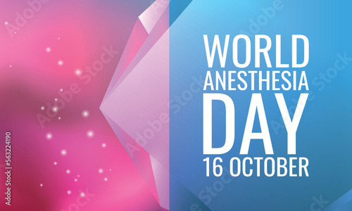 	World Anesthesia Day. Design suitable for greeting card poster and banner