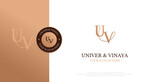 Wedding Logo Initial UV Logo Design Vector