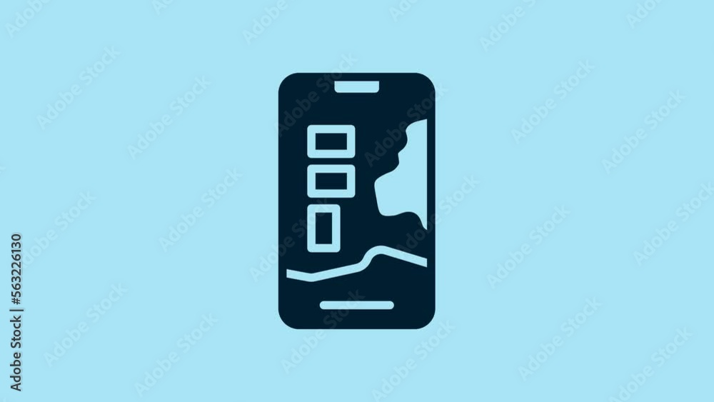 Blue Infographic of city map navigation icon isolated on blue background. Mobile App Interface concept design. Geolacation concept. 4K Video motion graphic animation Blue Infographic of city map navigation icon isolated on blue background. Mobile App Interface concept design. Geolacation concept. 4K Video motion graphic animation