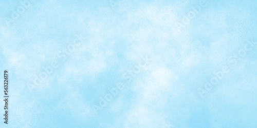 Beautiful cloudscape with natural white tiny clouds, shiny and bright colorful watercolor shades blue sky background, Blue sky background and white blurry, clear, and puffy clouds.